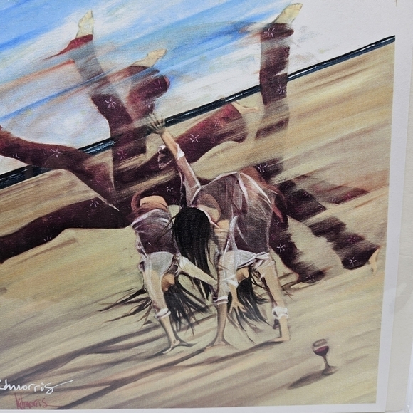 Art Print by KD Morris Beach Scene Titled Non Attachment Signed Ready To Frame - Picture 3 of 7